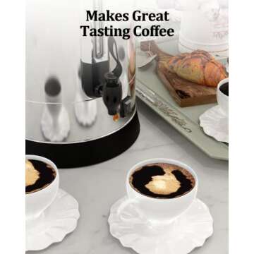 RIEDHOFF 120 Cup Commercial Coffee Maker, [Quick Brewing] [Food Grade Stainless Steel] Large Coffee Urn Perfect For Church, Meeting Rooms, Lounges, and Other Large Gatherings-18 L