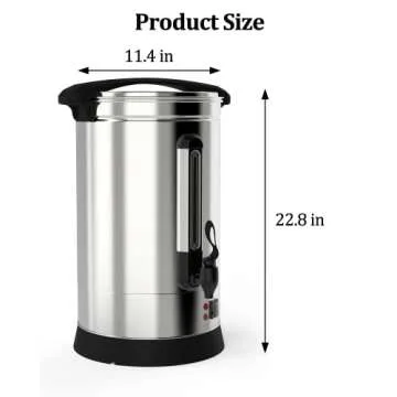 RIEDHOFF 120 Cup Commercial Coffee Maker, [Quick Brewing] [Food Grade Stainless Steel] Large Coffee Urn Perfect For Church, Meeting Rooms, Lounges, and Other Large Gatherings-18 L