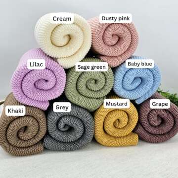 Famitrendz Personalized Baby Blanket, Custom Baby Blanket with Name, Custom Embroidered Baby Knit Bl...