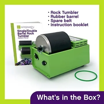 WireJewelry Single Barrel Rock Tumbler with 3 Pound Capacity Drum