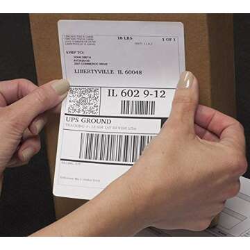 RBHK Thermal Direct Shipping Label (Pack of 1000 4x6 Fan-Fold Labels) - 4x6 Thermal Labels with Perforations, Comaptible with Rollo, Zebra Thermal Printer