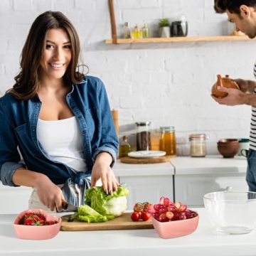 Skylety Heart Shaped Ceramic Bowls - Set of 4 for All Occasions