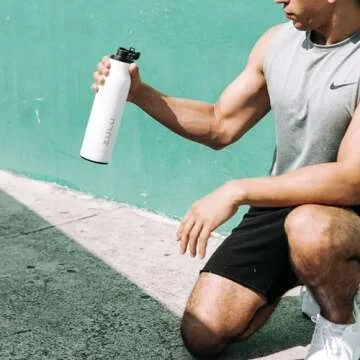 Zulu Ace 24oz Vacuum Insulated Stainless Steel Water Bottle with Chug Spout | Leak-Proof Locking Lid...