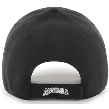 47 MLB Black White Outline Primary Logo MVP Adjustable Structure Hat, Adult One Size Fits All - Los ...