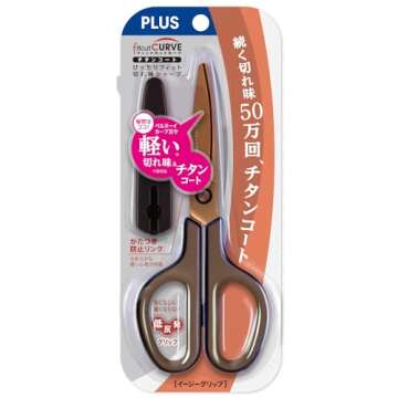 Plus SC-175ST 34-519 Scissors - Precision Cutting, Titanium Coated, Eco-Friendly