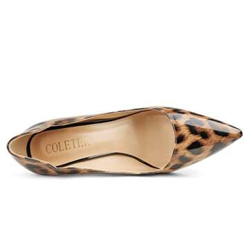 Stylish COLETER Middle Heels for Women - 3.93 Inch Pumps