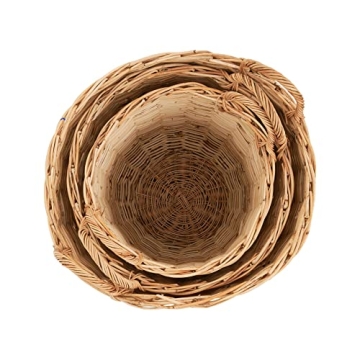 Creative Co-Op Natural Woven Rattan Storage Baskets