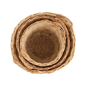 Creative Co-Op Natural Woven Rattan Storage Baskets