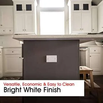 Power Gear Single Blank Wall Plate Cover, 1 Gang, Outlet Covers, 3.1” x 4.9” , Light switch cover, Screws Included, White, 44746