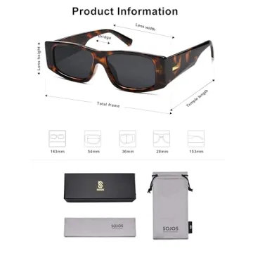 SOJOS Y2K Polarized Sunglasses for Stylish Outdoor Events