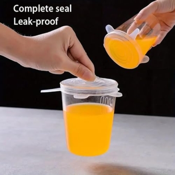 Silicone Stretch Lids - 6 Reusable Sizes for Kitchen