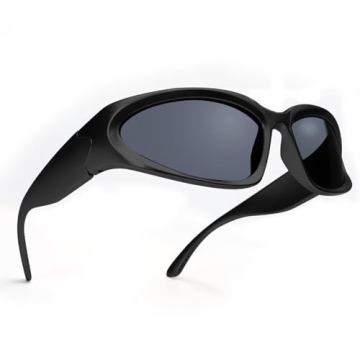 GUVIVI Wrap Around Fashion Sunglasses - Trendy Unisex Oval Shades for Any Look