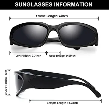GUVIVI Wrap Around Stylish Sunglasses for Men and Women
