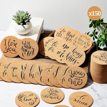 150 Sets Cork Coaster Wedding Favors for Every Celebration