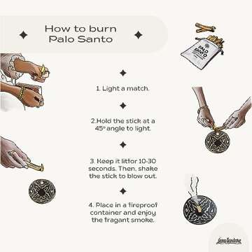 Luna Sundara Palo Santo Sticks from Peru Sustainably Wild Harvested Quality Hand Picked 100 Grams Authentic Smudge Sticks Includes a Reusable Drawstring Bag.