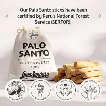 Luna Sundara Authentic Palo Santo Sticks Sustainably Sourced