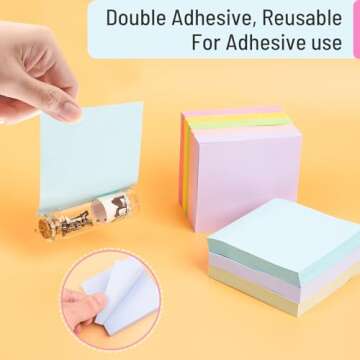 Sticky Notes 3x3 Inches, 8 Pads, 800 Sheets, 8 Color Sticky Note Pads, Premium Sticky Pads, Sticky Notes Bulk, Self-Stick Note Pads, 100 Sheets/pad