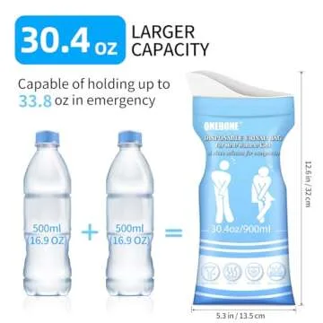 ONEDONE Disposable Urine Bags for Travel Emergency Use