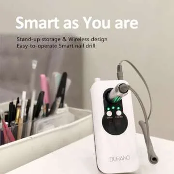 BURANO Electric Nail Drill - Cordless, 35000RPM,Portable