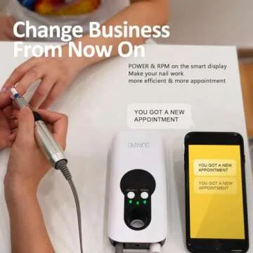 BURANO Electric Nail Drill - Cordless, 35000RPM,Portable