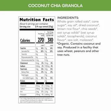 Nature's Path Organic Coconut Chia Granola, 12.34 oz (Pack of 1), Non-GMO