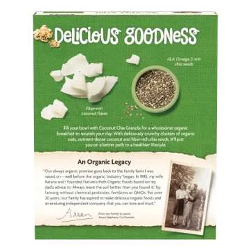 Nature's Path Organic Coconut Chia Granola, 12.34 oz (Pack of 1), Non-GMO