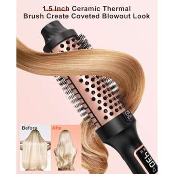 Nimmu Thermal Brush - Versatile Heated Hair Styling Tool