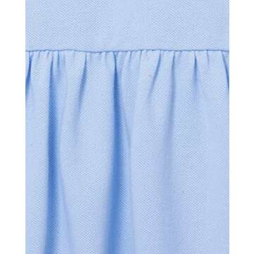 The Children's Place Baby Toddler Girls Short Sleeve Picque Polo Dress, Day Break Single, 2T