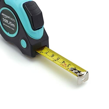 Amazon Basics Tape Measure - 16 Feet, Turquoise