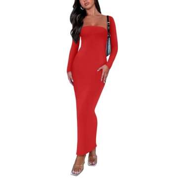 REORIA Womens Sexy 2 Piece Outfits Long Sleeve Bolero Shrug Going Out Strapless Fashion Maxi Dress Bodycon Matching Sets