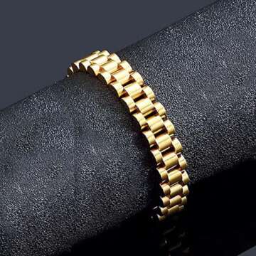 A D. ALLEN & DANMI 18K Gold Plated Love Bangle Bracelet Set - Stylish & Durable