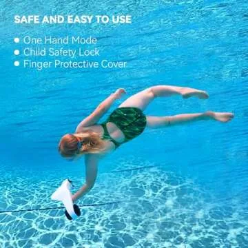 Asiwo Underwater Scooter, Sea Scooter Dual Motors with Action Camera Mount for Kids/Adults, Water Scooter 40M Waterproof for Scuba Diving Snorkeling Pool Sea Adventures (Orange)