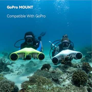 Asiwo Underwater Scooter, Sea Scooter Dual Motors with Action Camera Mount for Kids/Adults, Water Scooter 40M Waterproof for Scuba Diving Snorkeling Pool Sea Adventures (Orange)