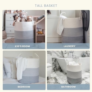 OrganiHaus Gray Nursery Laundry Basket for Stylish Storage