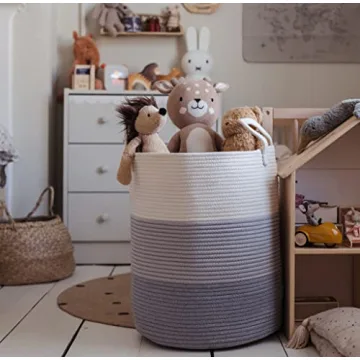 OrganiHaus Gray Nursery Laundry Basket for Stylish Storage