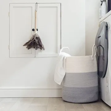 OrganiHaus Gray Nursery Laundry Basket for Stylish Storage