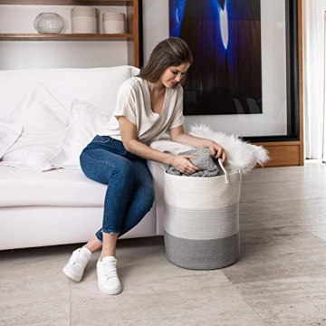 OrganiHaus Gray Nursery Laundry Basket for Stylish Storage