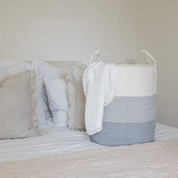 OrganiHaus Gray Nursery Laundry Basket for Stylish Storage