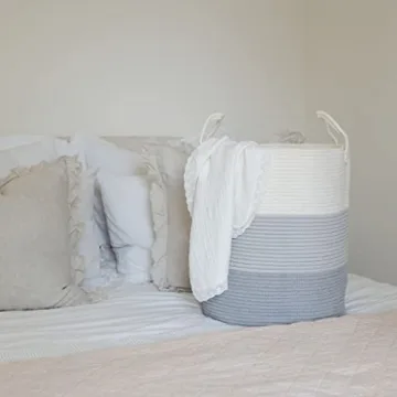 OrganiHaus Gray Nursery Laundry Basket for Stylish Storage