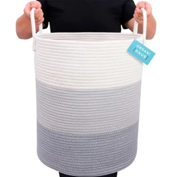 OrganiHaus Gray Nursery Laundry Basket for Stylish Storage