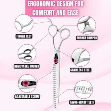 Kenchii Love Dog Grooming Scissors for Perfect Pet Styling