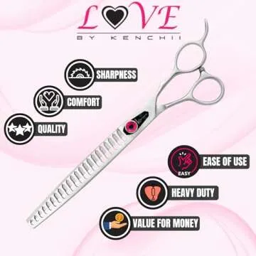 Kenchii Love Dog Grooming Scissors for Perfect Pet Styling