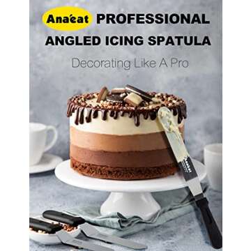 Anaeat Icing Spatulas Set for Professional Cake Decorating