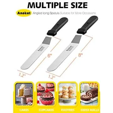 Anaeat Icing Spatulas Set for Professional Cake Decorating