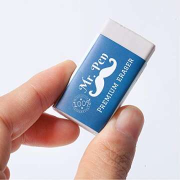 Mr. Pen Pencil Erasers, Pack of 24 for Effortless Erasing