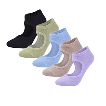 BCRMPT Women's Non-Slip Socks for Yoga and Pilates