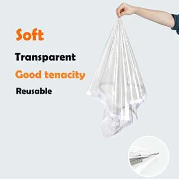 Mellroom Adjustable Window Insulation Kit 47inX63in(120X160cm) for Winter Keep Cold Out,cuttable Transparent Film 180㎛ Thickness,Easy to Open for Ventilation,Reusable Plastic Window wrap