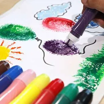TBC Squeezable Brush Paints for Kids - 12 Color Set