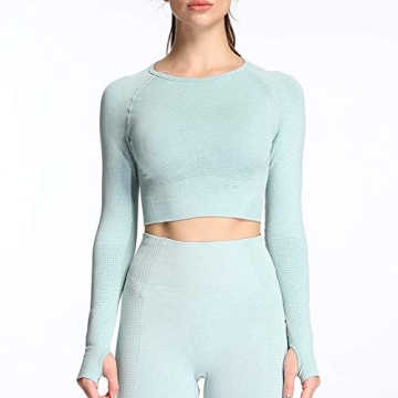 Aoxjox Vital Workout Seamless Cropped Top for Women