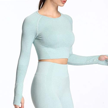 Aoxjox Vital Workout Seamless Cropped Top for Women